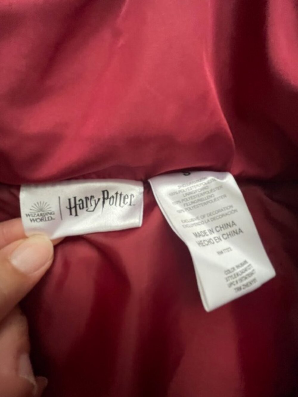 Harry Potter Wizarding World Women's Puffer Jacket, Pink, Size S - Picture 3 of 9